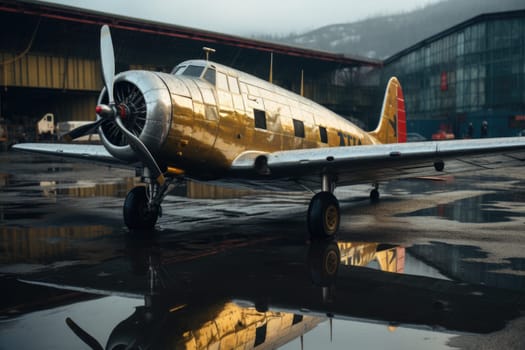 A large passenger airplane on an airport runway .