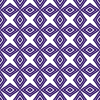 Geometric seamless pattern. Purple symmetrical kaleidoscope background. Hand drawn geometric seamless design. Textile ready lovely print, swimwear fabric, wallpaper, wrapping.