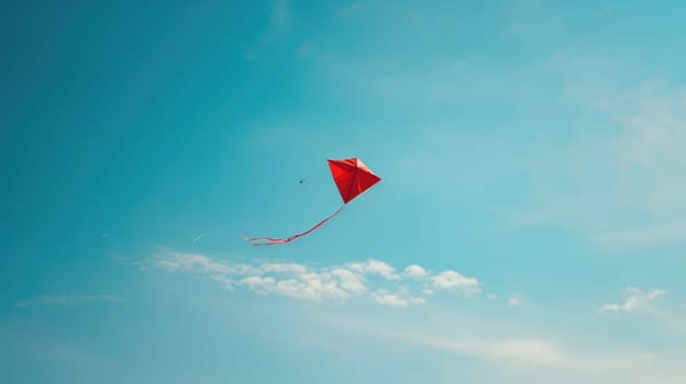Kite float in the light breeze in the sky colors ai