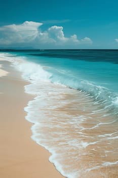 Tropical beach with clear blue water on the islands.