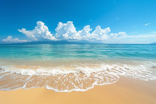 Tropical beach with clear blue water on the islands.