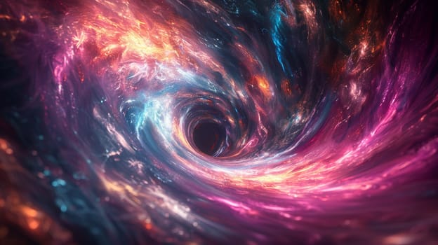 A colorful swirl of space in the middle