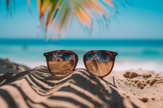 Photo of summer vacation background banner, Tropical beach in summer holiday concept.