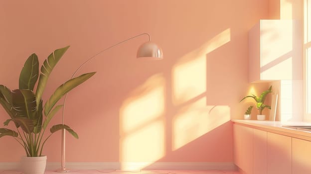 A plant sitting on a table in front of an open window