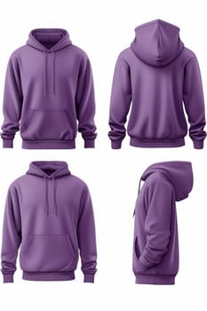 a purple sweatshirt on a white background. illustration.