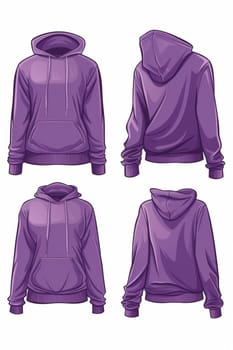 a purple sweatshirt on a white background. illustration.