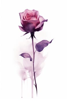An artistic depiction of a rose with a gradient effect from dark to light.