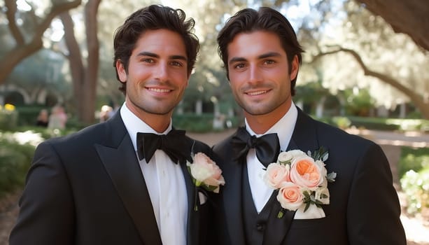 The wedding of two gay men. High quality photo