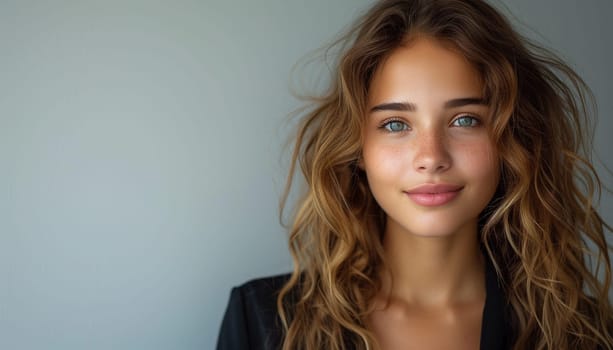 Close-up woman portrait, a beautiful girl. High quality photo