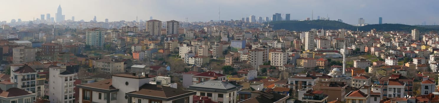 panorama of Istanbul residential buildings ,