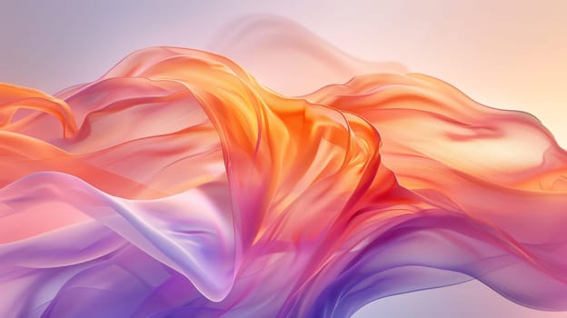 A close up of a colorful abstract painting with flowing lines