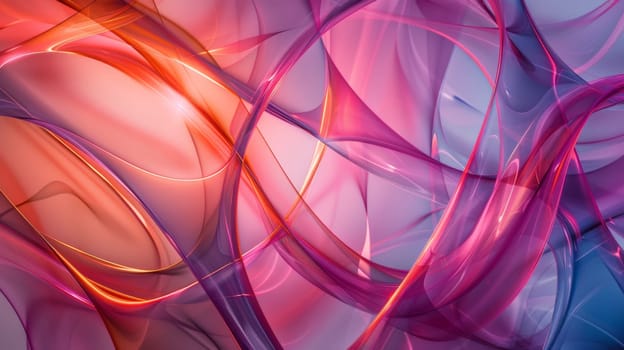 A close up of a colorful abstract painting with wavy lines