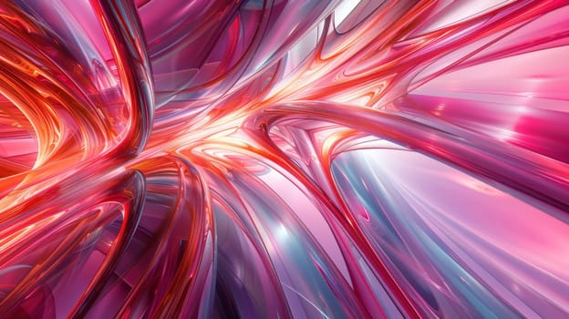 A very colorful abstract painting of a swirl design