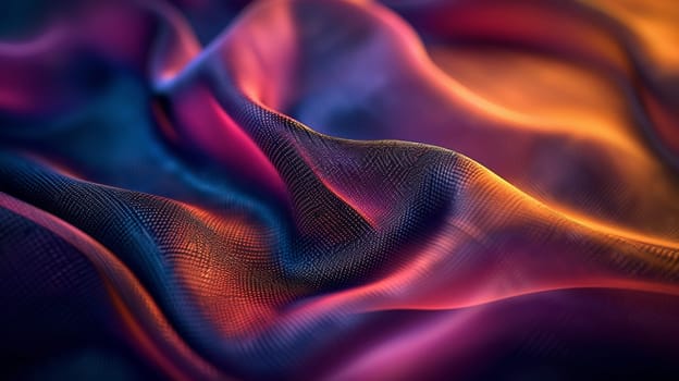 A close up of a fabric with different colors and patterns