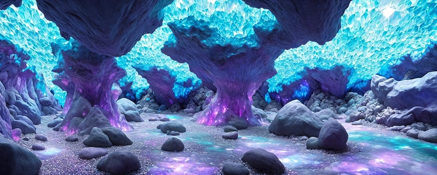 Crystal Cave, a subterranean world filled with shimmering crystal formations, and irides