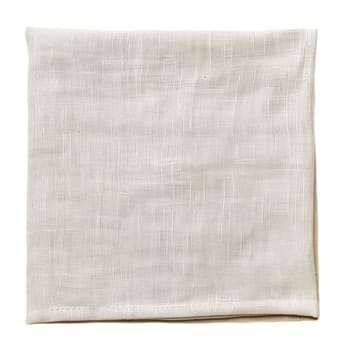 White square flax fabric textile piece ai generated
