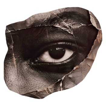 Eye of African female cut out ai generated sticker