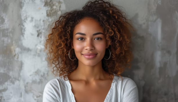 Close-up woman portrait, a beautiful girl. High quality photo