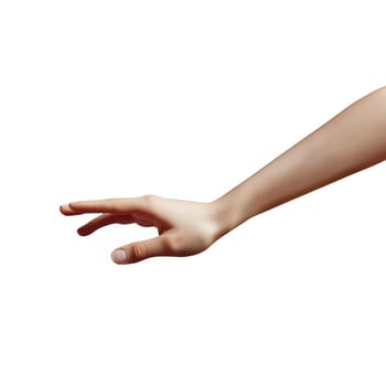 Woman hand with palm isolated ai generated image