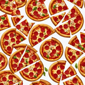 beautiful delicious pizza close-up. generate ai quality