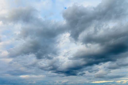 dramatic clouds at sunset in cyprus