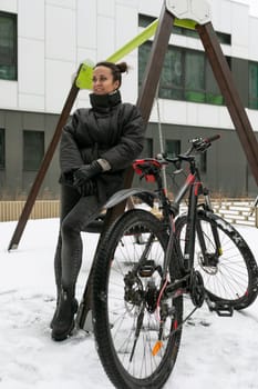 European young woman enjoying her weekend riding her bike.