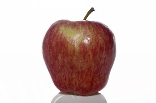 appetizing juicy red apple on a white background studio shooting 2