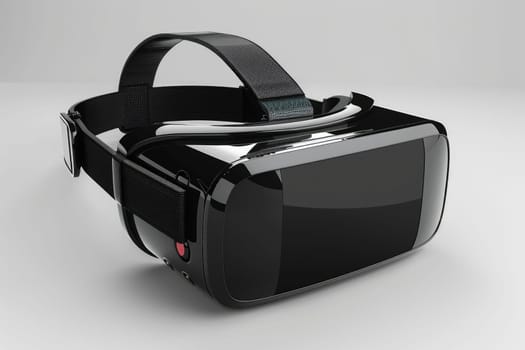 Virtual reality glasses on desk in living room. Vr glasses mockup. ai generated