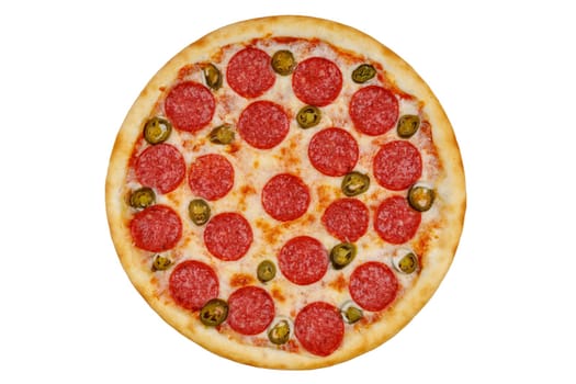 fresh italian classic original pepperoni pizza isolated on white background 1