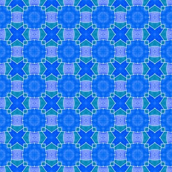Trendy organic green border. Blue glamorous boho chic summer design. Organic tile. Textile ready eminent print, swimwear fabric, wallpaper, wrapping.