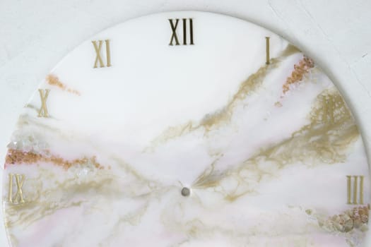 Handmade interior clocks made of epoxy resin. An interior item