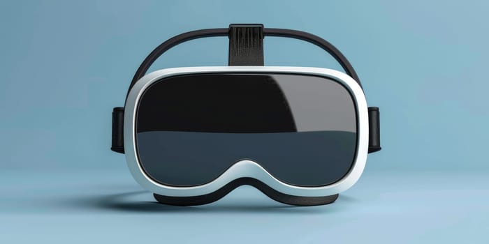 Virtual reality glasses on desk in living room. Vr glasses mockup. ai generated