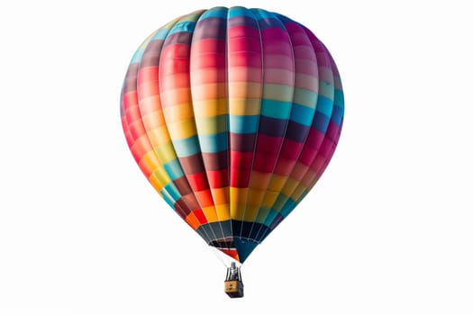 Multicolored rainbow balloon isolated on a white background.