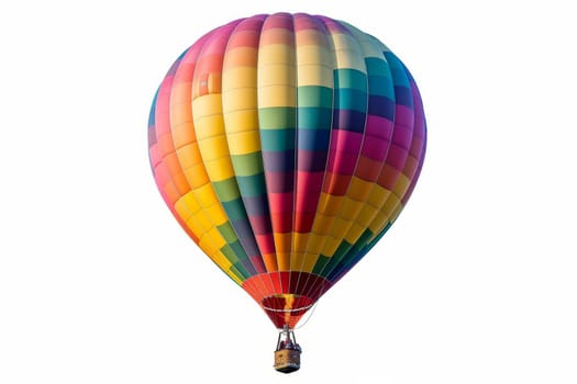 Multicolored rainbow balloon isolated on a white background.