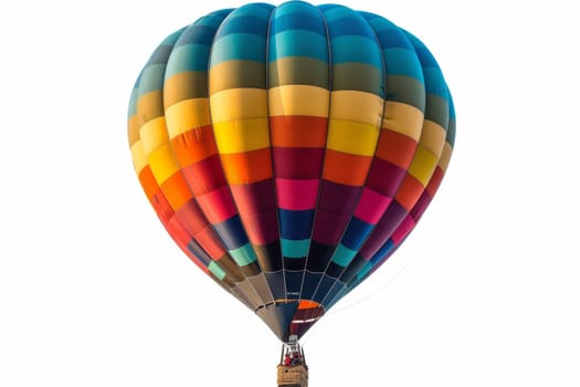 Multicolored rainbow balloon isolated on a white background.