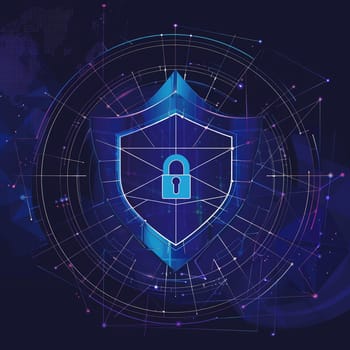 Cyber security document cover graphic for government. High quality illustration