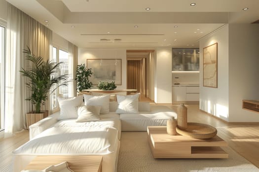 internal view of a modern living room. ai generated