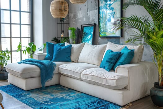 internal view of a modern living room. ai generated