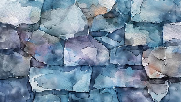 Illustration of abstract watercolor texture on a rock wall.
