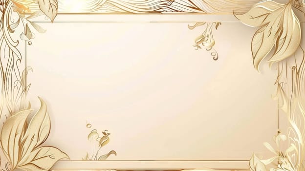 The premium design illustration is suitable for galas, grand openings, art deco style events, etc. Elegant retro classic art nouveau design on light background with gold lines gradient frame.