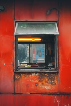 A van with street food. A food truck.