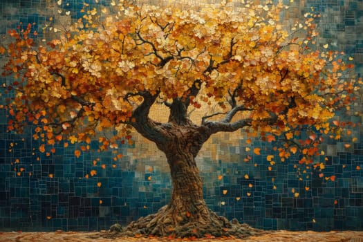 A layout of a beautiful autumn tree for your background.