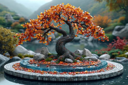 A layout of a beautiful autumn tree for your background.