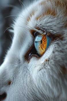 Close-up of a young lioness's face and eyes.