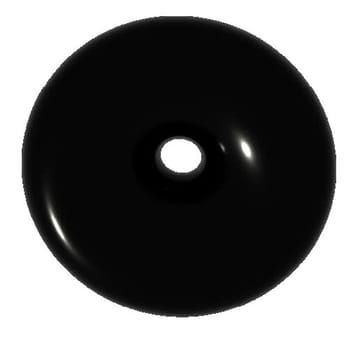 3D black oval geometrical shape illustration