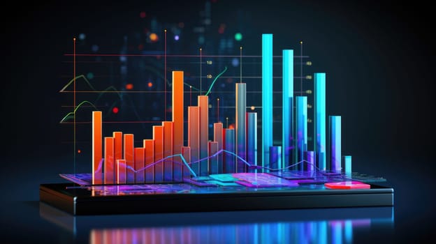 business chart financial report graph, ai