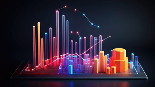 business chart financial report graph, ai