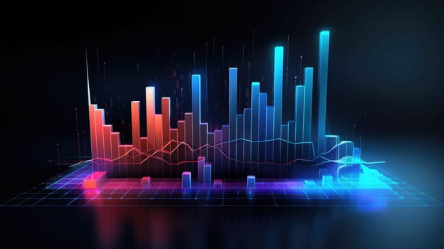 business chart financial report graph, ai