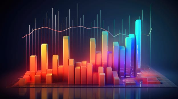 business chart financial report graph, ai