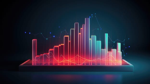 business chart financial report graph, ai